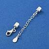 925 Sterling Silver Curb Chain Extender STER-G039-02A-S-2
