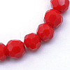 Opaque Solid Glass Bead Strands X-GLAA-R166-4mm-02E-2