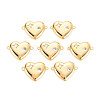 Rack Plating Brass Micro Pave Clear Cubic Zirconia Connector Charms KK-N233-200-1