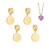 4Pcs 925 Sterling Silver Glue-on Flat Pad Bails STER-PH0003-70-6