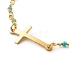 Cross Link Bracelet BJEW-JB06865-03-4