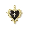 Alloy Black Enamel Gothic Style Pendants PALLOY-R157-06G-06B-1
