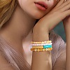 8Pcs 6 Style Synthetic Imperial Jasper & GLass Beaded Stretch Bracelets Set BJEW-SW00086-02-3