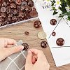 100Pcs 1-Hole Plastic Buttons BUTT-CA0001-05B-3