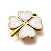 304 Stainless Steel Four Leaf Clover Charms STAS-Q348-14G-01B-3