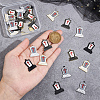 SUNNYCLUE 36Pcs 6 Styles Halloween Theme Rack Plating Spray Painted Alloy Enamel Pendants FIND-SC0006-06-3