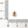 Teardrop Brass Micro Pave Cubic Zirconia Cabochons KK-P345-13G-B05-3