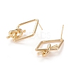 Brass Stud Earring EJEW-F255-01G-2