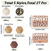 SUNNYCLUE 5 Style Cowboy Theme Food Grade Eco-Friendly Silicone Beads SIL-SC0001-68-2