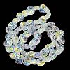 Electroplate Baking Paint Transparent Glass Beads Strands GL-CBA17FF-01L-1