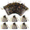 30Pcs Gold Stamping Moon Star Organza Drawstring Gift Bags ABAG-TA0002-21E-2