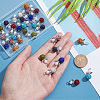 4 Sets Angle Shape Polymer Clay Rhinestone Pendants FIND-PH0009-14B-3