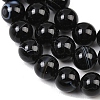 Natural Black Agate Bead Strands G-G962-10mm-12-A-5