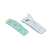 10Pcs 5 Colors Tartan Pattern Epoxy Resin Snap Hair Clip PHAR-P009-01B-4