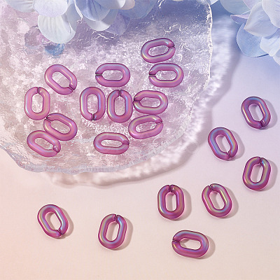 20Pcs Transparent Acrylic Quick Link Connectors OACR-TADJ0001-03F-1
