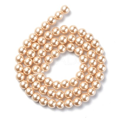 Eco-Friendly Dyed Glass Pearl Round Beads Strands HY-A002-6mm-RB061-1