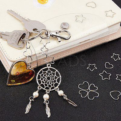 304 Stainless Steel Keychain Clasp Findings STAS-UN0018-47P-1