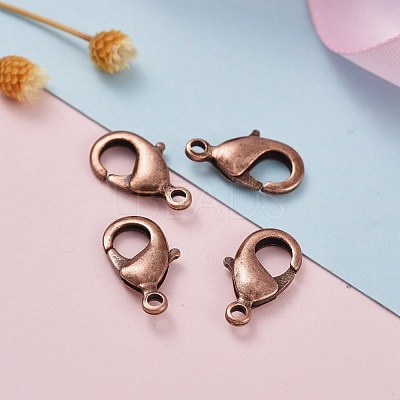 Brass Lobster Claw Clasps KK-903-R-NF-1