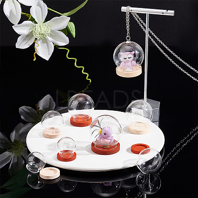 8 Sets 8 Style Round Glass Dome Cover AJEW-PH0004-87-1