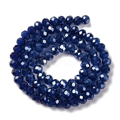 Baking Electroplate Glass Beads Strands DGLA-A039-J6MM-B04-1