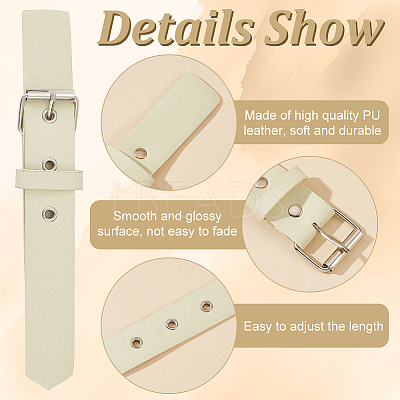 PU Imitation Leather Buckles BUTT-WH0027-46P-03-1