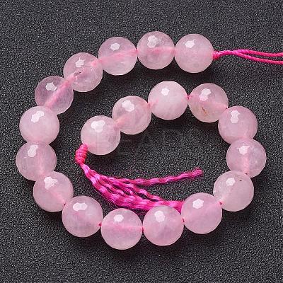 Natural Rose Quartz Beads Strands G-G099-F10mm-15-1
