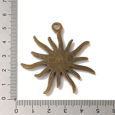 Tibetan Alloy Flower Pendant Cabochon Bezel Settings LS-PALLOY-A13079-AB-NR-1
