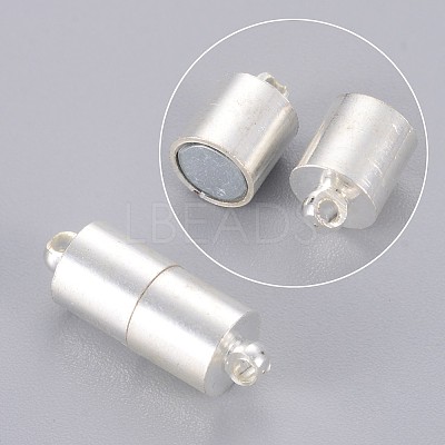 Brass Magnetic Clasps with Loops KK-MC027-S-NF-1