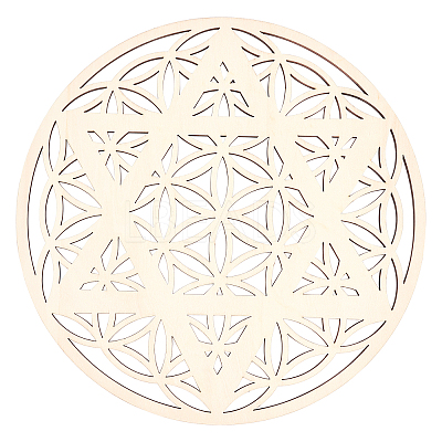 Laser Cut Wooden Cup Mat WOOD-WH0015-25-1
