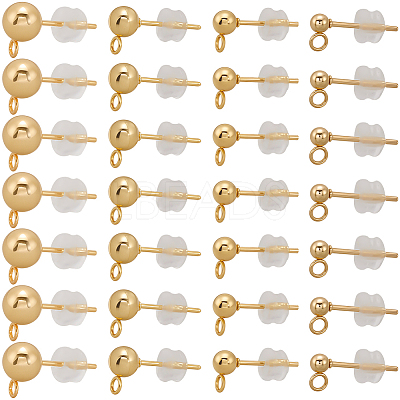 201 Stainless Steel Stud Earring Findings STAS-BBC0007-17-1