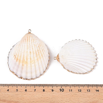 Natural Scallop Shell Big Pendants SSHEL-N038-13-1