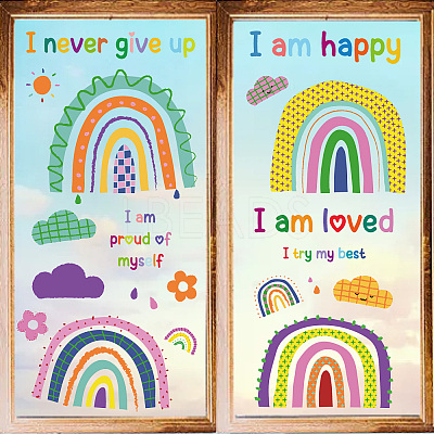 8 Sheets 8 Styles PVC Waterproof Wall Stickers DIY-WH0345-209-1