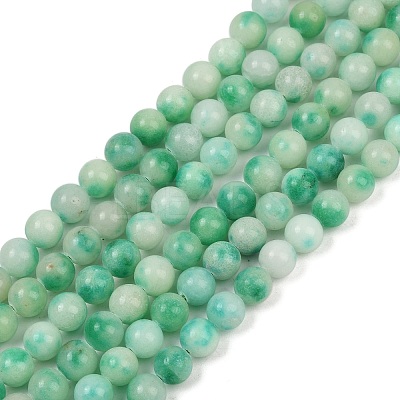 Dyed Natural White Jade Beads Strands G-F591-26-8mm-1