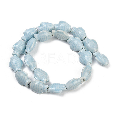 Handmade Porcelain Beads Strands PORC-P030-01A-09-1