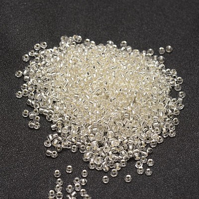 12/0 Transparent Glass Round Seed Beads SEED-J010-F12-21-1