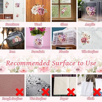 3 Sheets 3 Styles PVC Waterproof Decorative Stickers DIY-WH0404-325-1