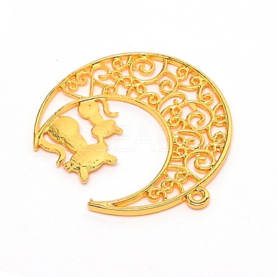 Alloy Open Back Bezel Pendants PALLOY-WH0087-22-1