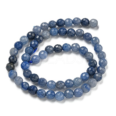 Dyed & Heated Natural Blue Aventurine Beads Strands G-E571-A10-01-1