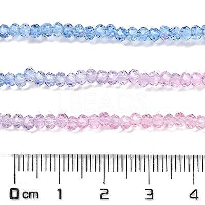 Transparent Painted Glass Beads Strands DGLA-A034-T1mm-A08-1