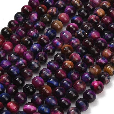 Natural Tiger Eye Beads Strands LS-G-B133-A02-8mm-10-1