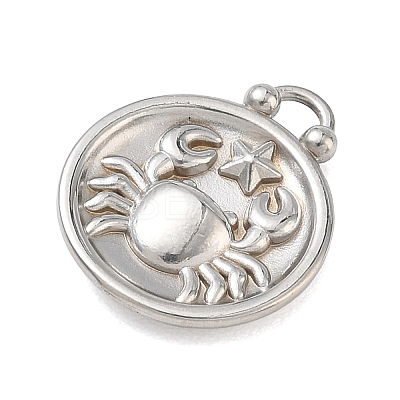 12 Constellations 304 Stainless Steel Pendants STAS-F354-01P-03-1