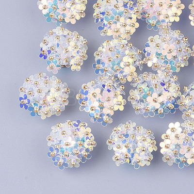 PVC Paillette Cabochons FIND-S321-01G-1