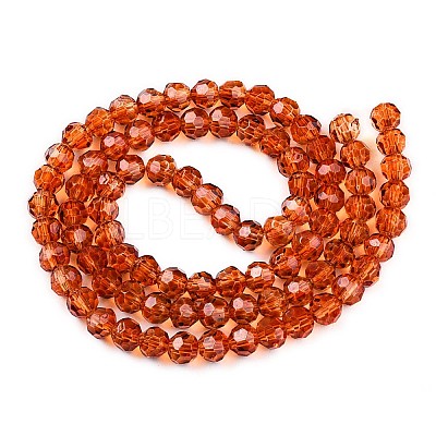 Baking Paint Transparent Glass Beads Strands DGLA-A035-T4mm-A04-1