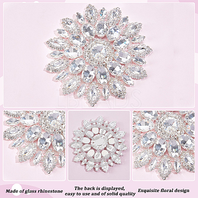 2Pcs Glass Hotfix Rhinestone DIY-GF0013-36B-1