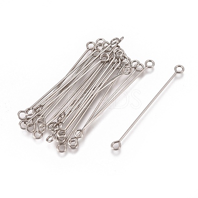 Non-Tarnish 304 Stainless Steel Eye Pins STAS-L247-007A-P-1