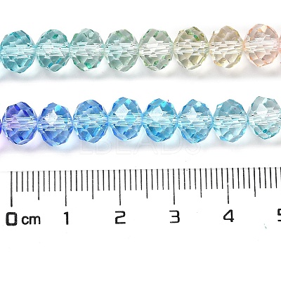 Transparent Painted Glass Beads Strands DGLA-A034-T6mm-A14-1
