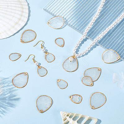 24Pcs 2 Styles Shell Pendants FIND-GA0004-51-1