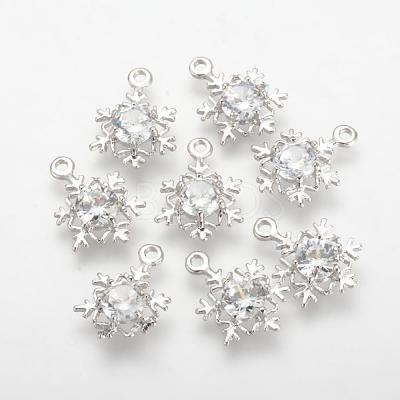 Alloy Cubic Zirconia Pendants ZIRC-S056-01-1