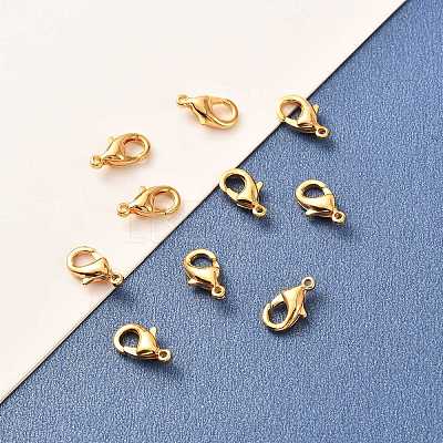 Brass Lobster Claw Clasps KK-F824-104B-G-1