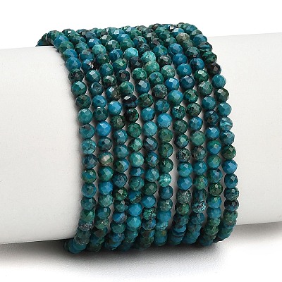 Natural Chrysocolla Beads Strands GG-CBA77FB-B12-3mm-1